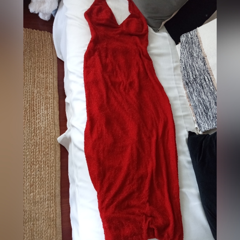 Sean Collection... totally beaded red gorgeous...size M long gown